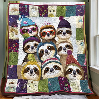 Cute Winter Sloth XR1906018CL Quilt