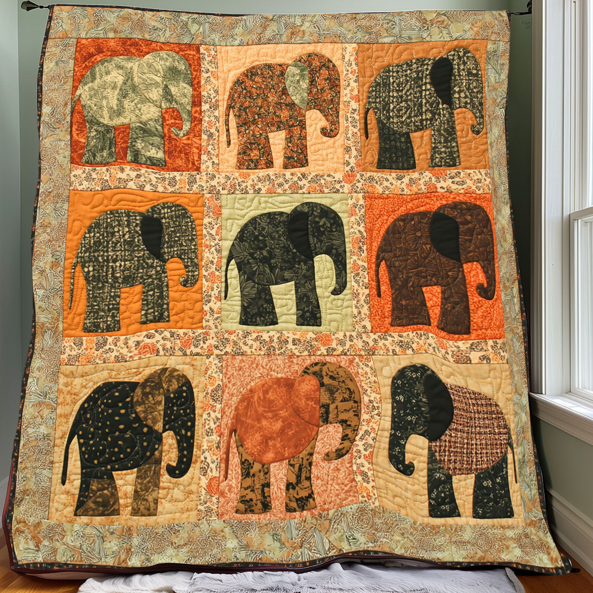 Different Elephants XR0108019CL Quilt