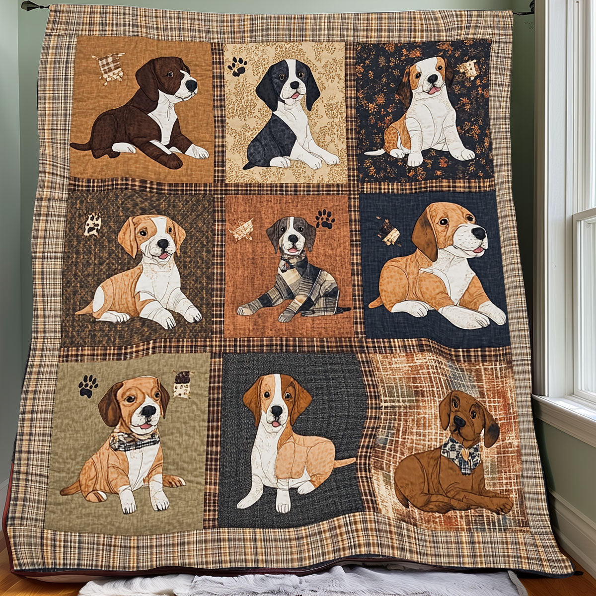 Dog Paw Prints XR0608021CL Quilt