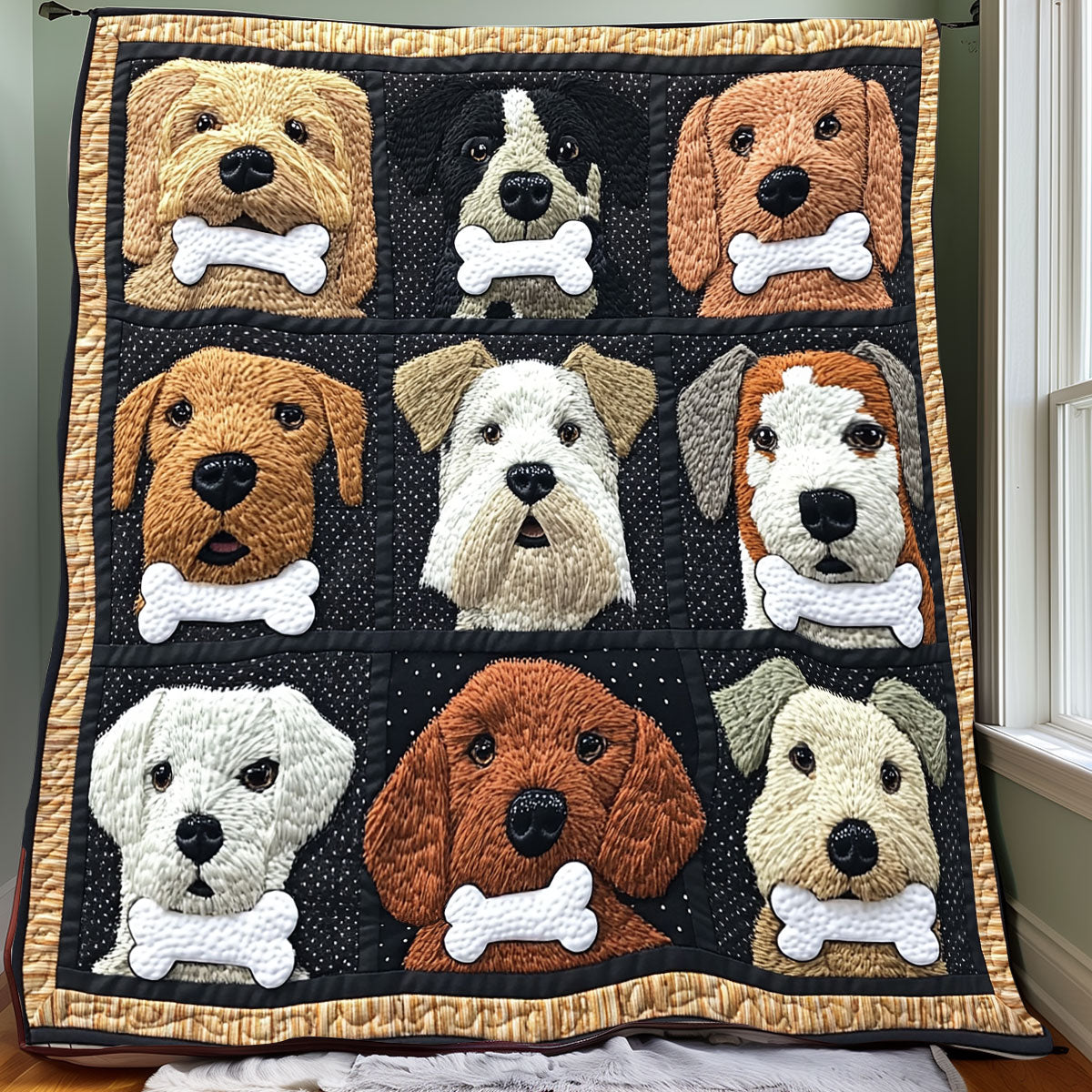 Dogs And Bones XR0608001CL Quilt