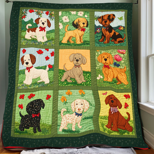 Dogs Love Flowers XR0508046CL Quilt