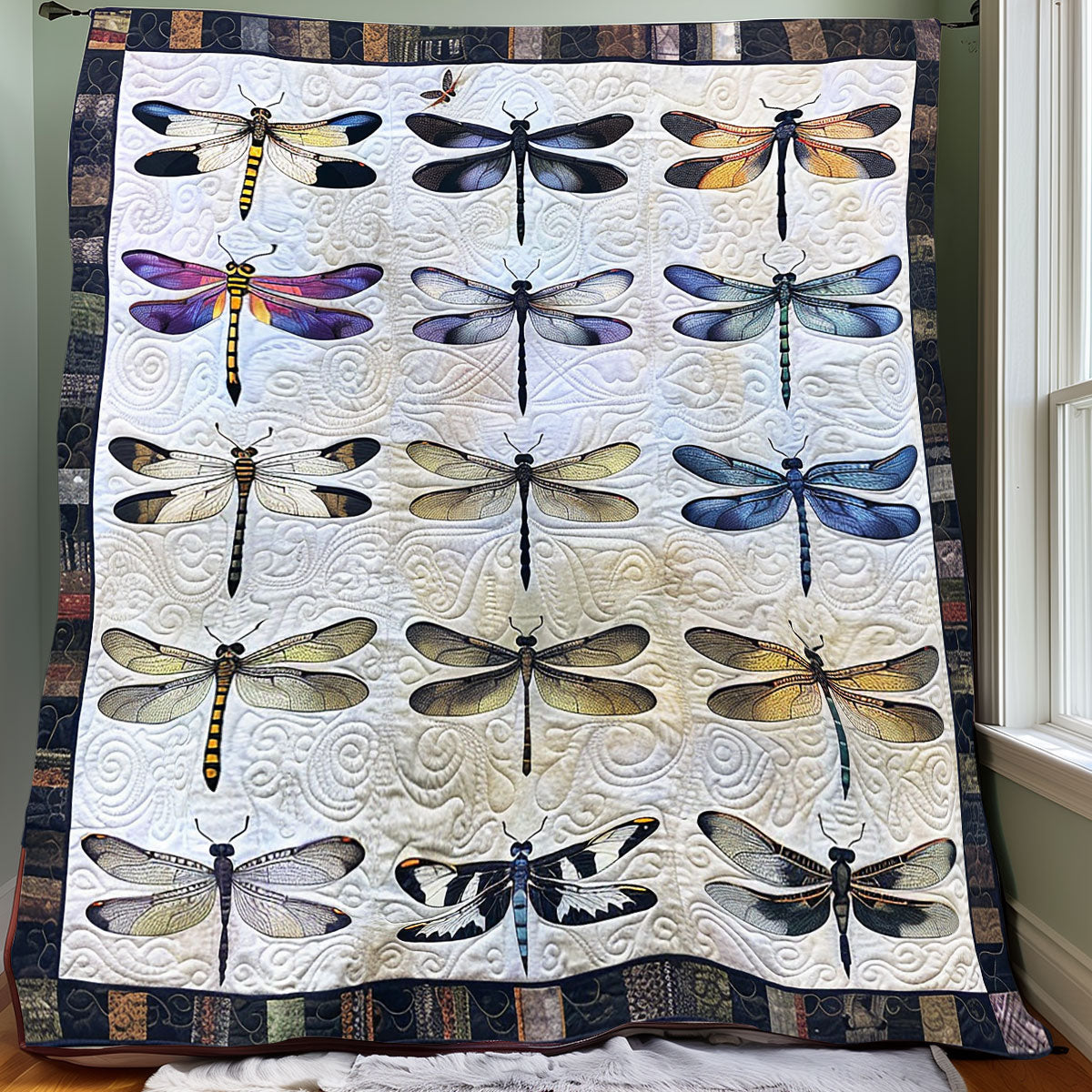 Dragonfly Lovers XR1306012CL Quilt