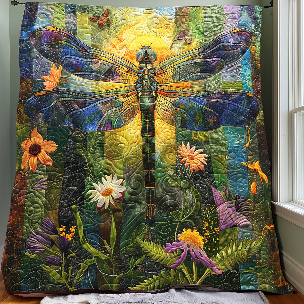 Dragonfly Lovers XR2606005CL Quilt