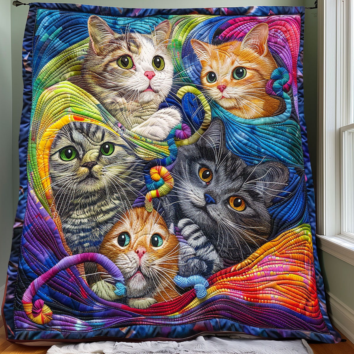 Dreaming Kitties XR3007018CL Quilt