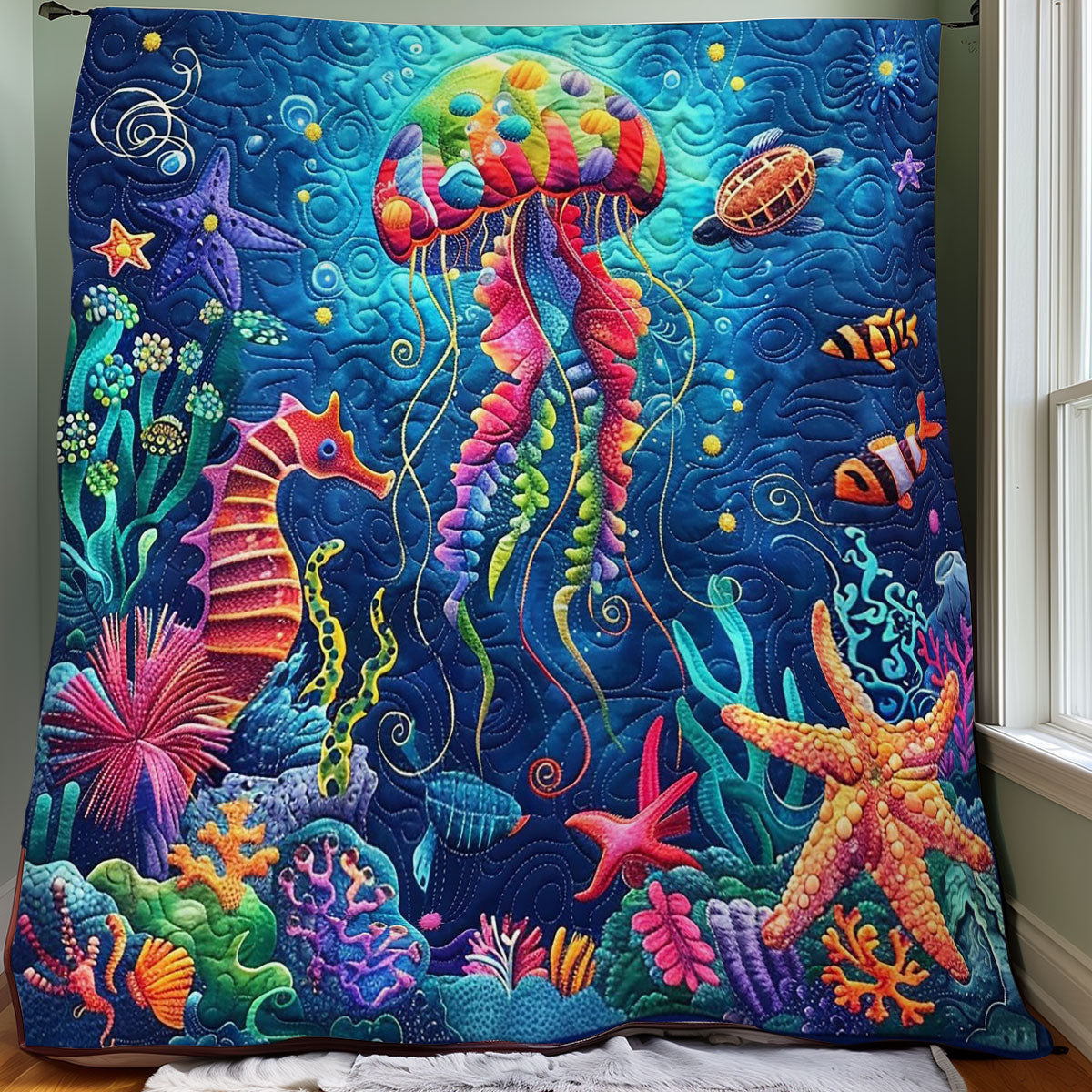 Exploring Ocean Jellyfish WO1008007CL Quilt