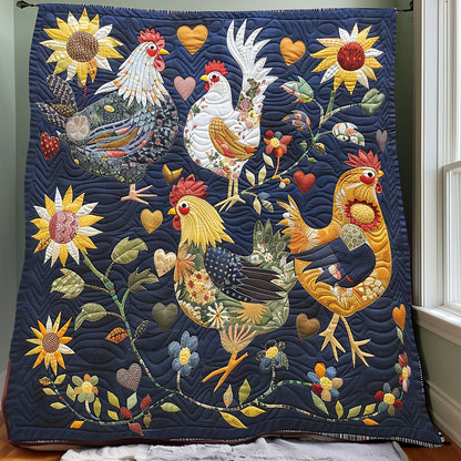 Fabric Sun Chickens XR2907011CL Quilt