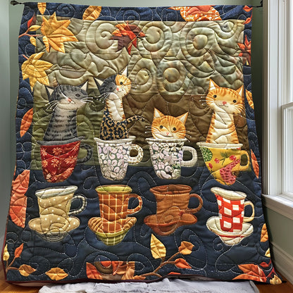 Falling Coffee Cat XR3007040CL Quilt