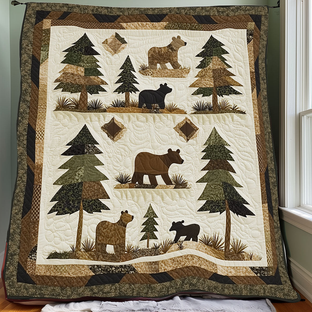 Family Bears XR0708009CL Quilt