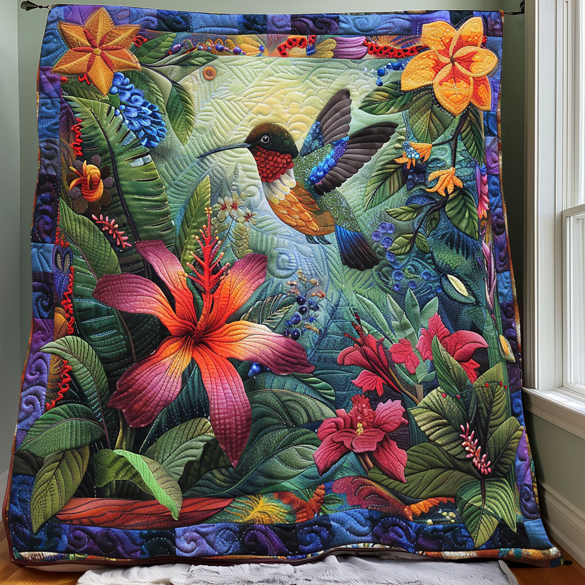 Fantasy Hummingbird XR2407043CL Quilt