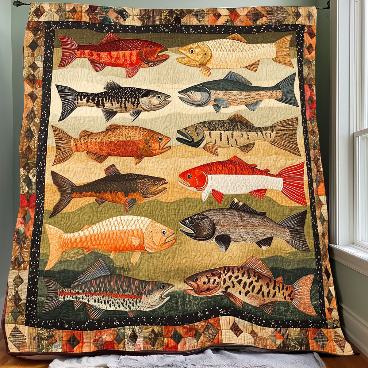 Fish Lovers XR0208016CL Quilt