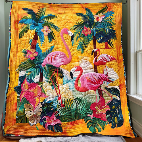 Flamingo And Beach XR2907001CL Quilt