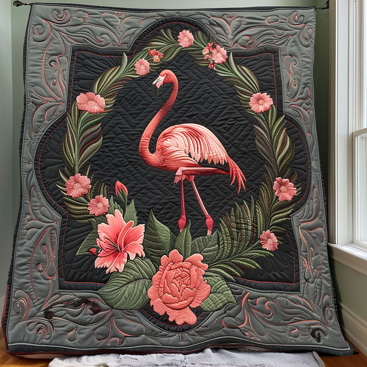 Flamingo Lovers XR2006010CL Quilt