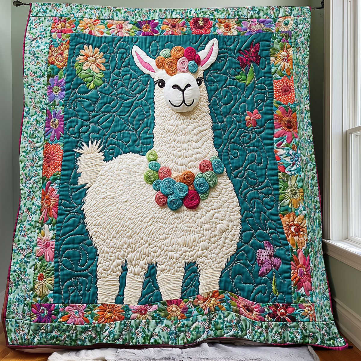 Floral Alpaca XR0208008CL Quilt