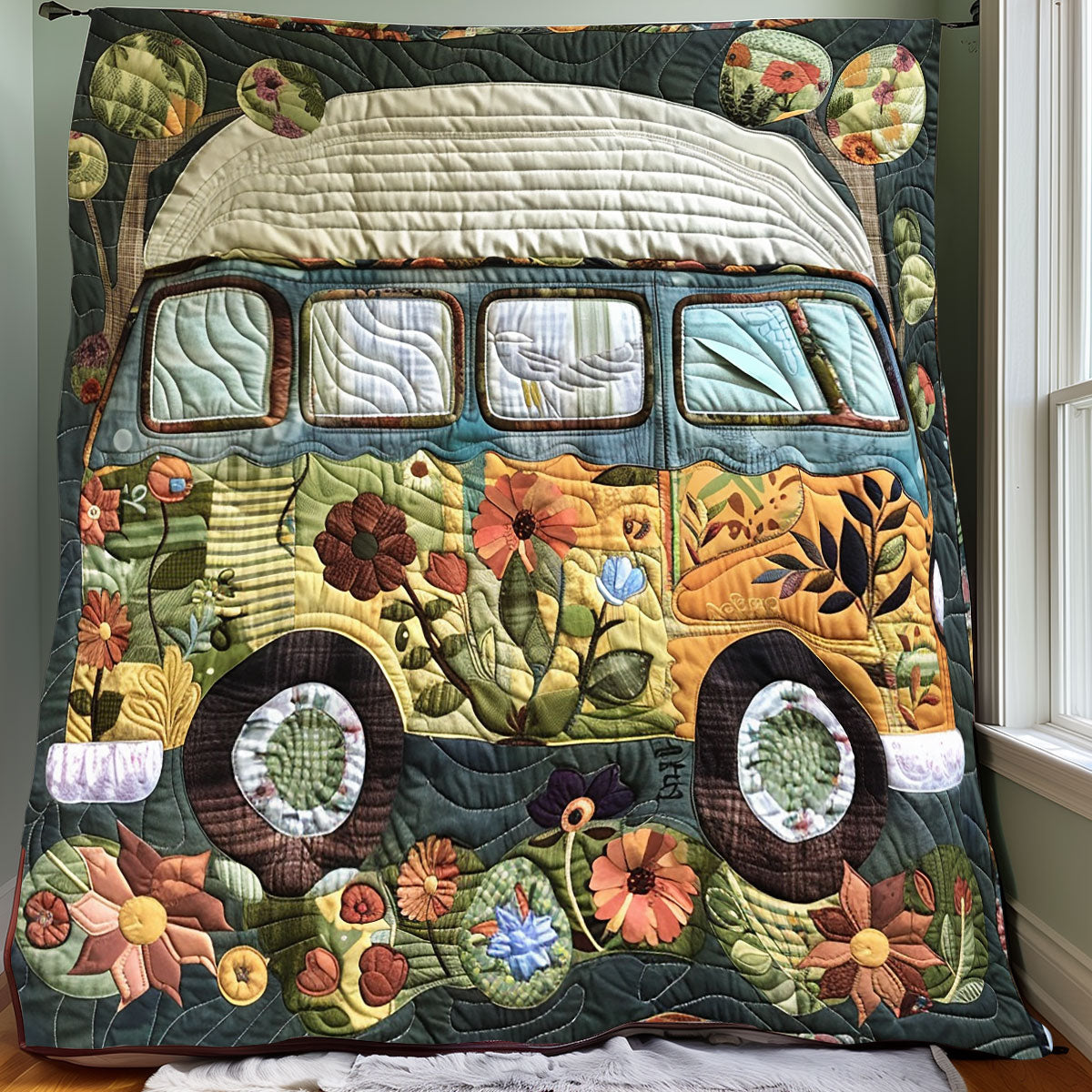 Floral Camper XR2207006CL Quilt