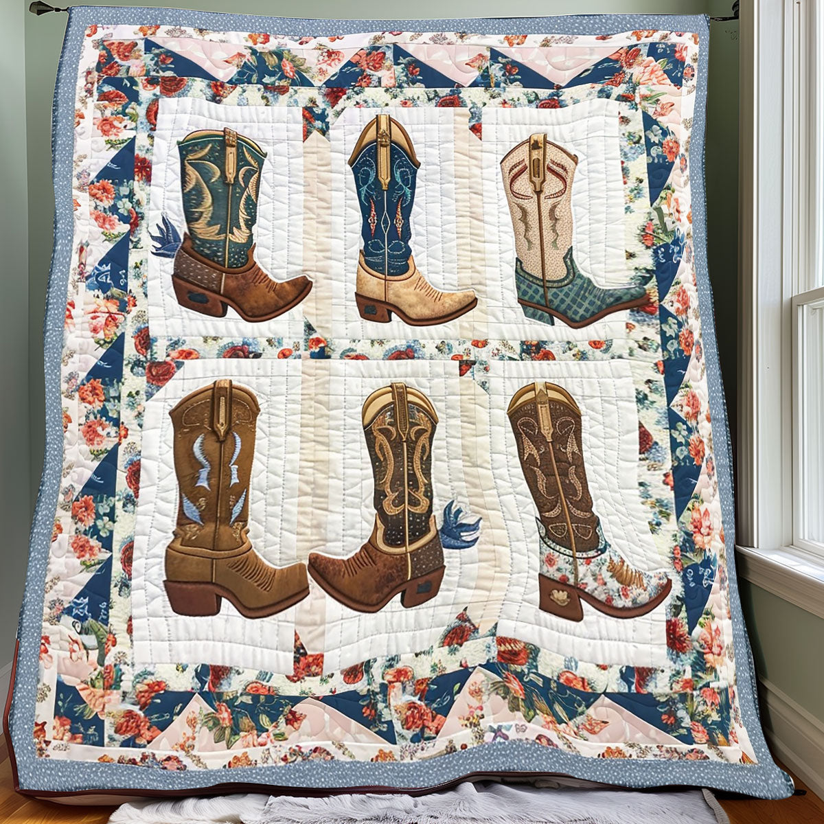 Floral Cowboy Boots XR1406005CL Quilt