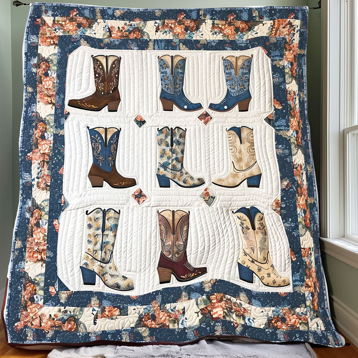 Floral Cowboy Boots XR1406007CL Quilt