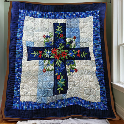 Floral Cross XR2406008CL Quilt