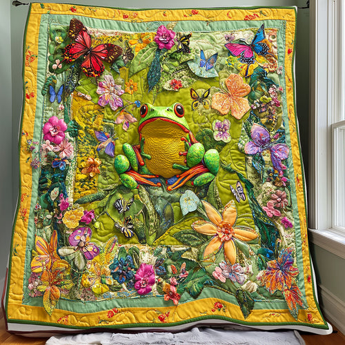 Floral Frog XR0708014CL Quilt