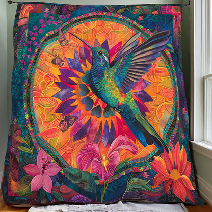 Floral Mandala Hummingbird XR2207007CL Quilt