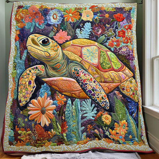 Floral Turtle XR0608034CL Quilt