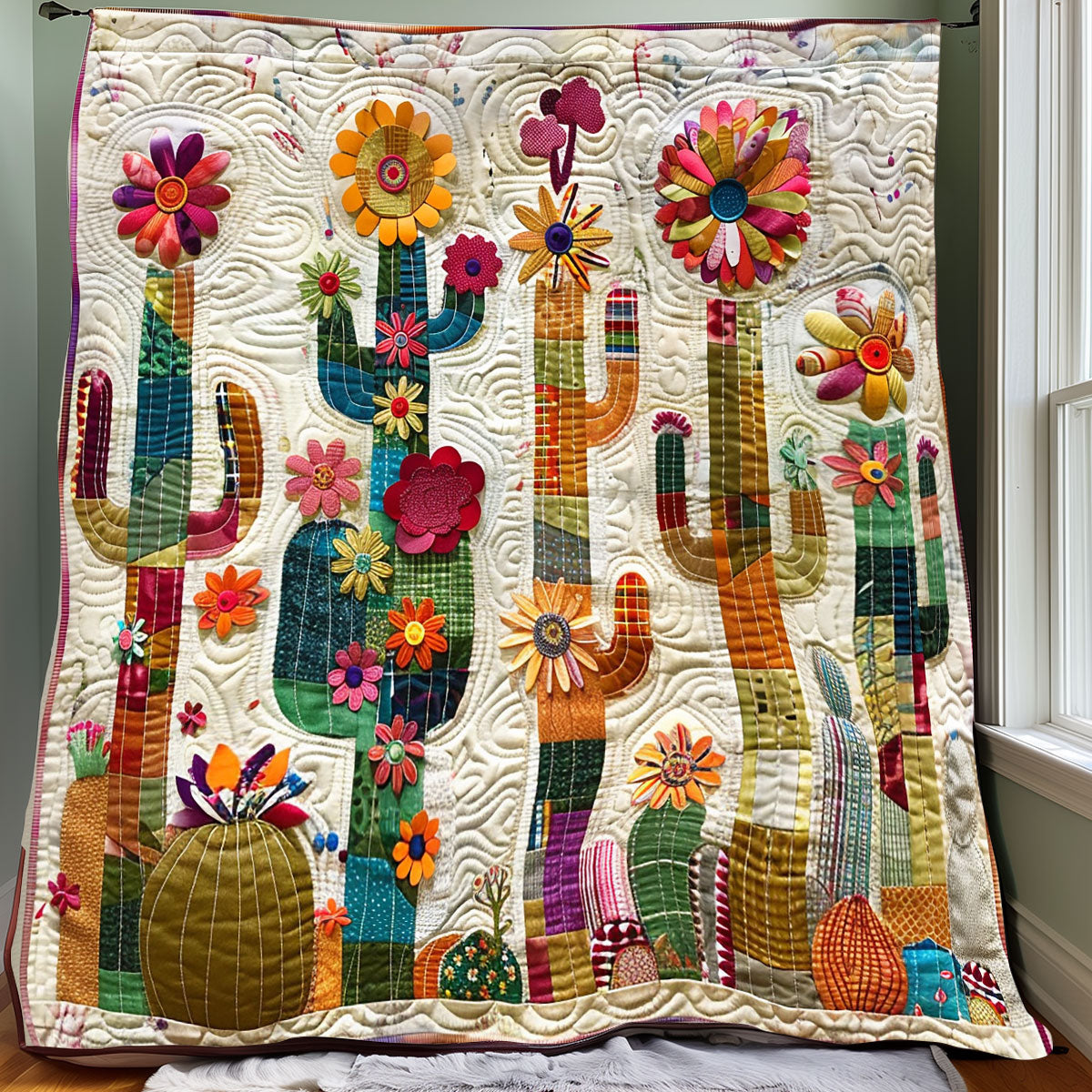 Flower Of Cactus XR3107028CL Quilt