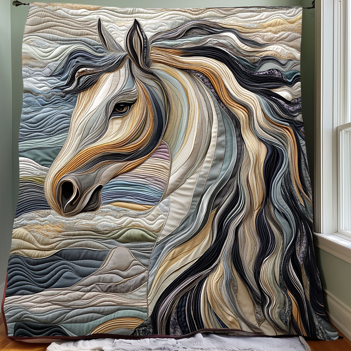 Flying Gray Horse XR0608006CL Quilt