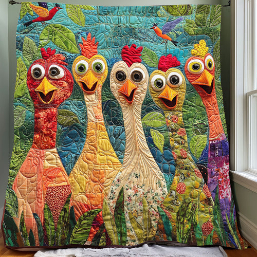 Forest Chickens XR0208009CL Quilt