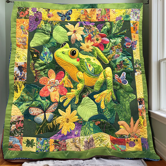 Frog And Butterflies XR0708015CL Quilt