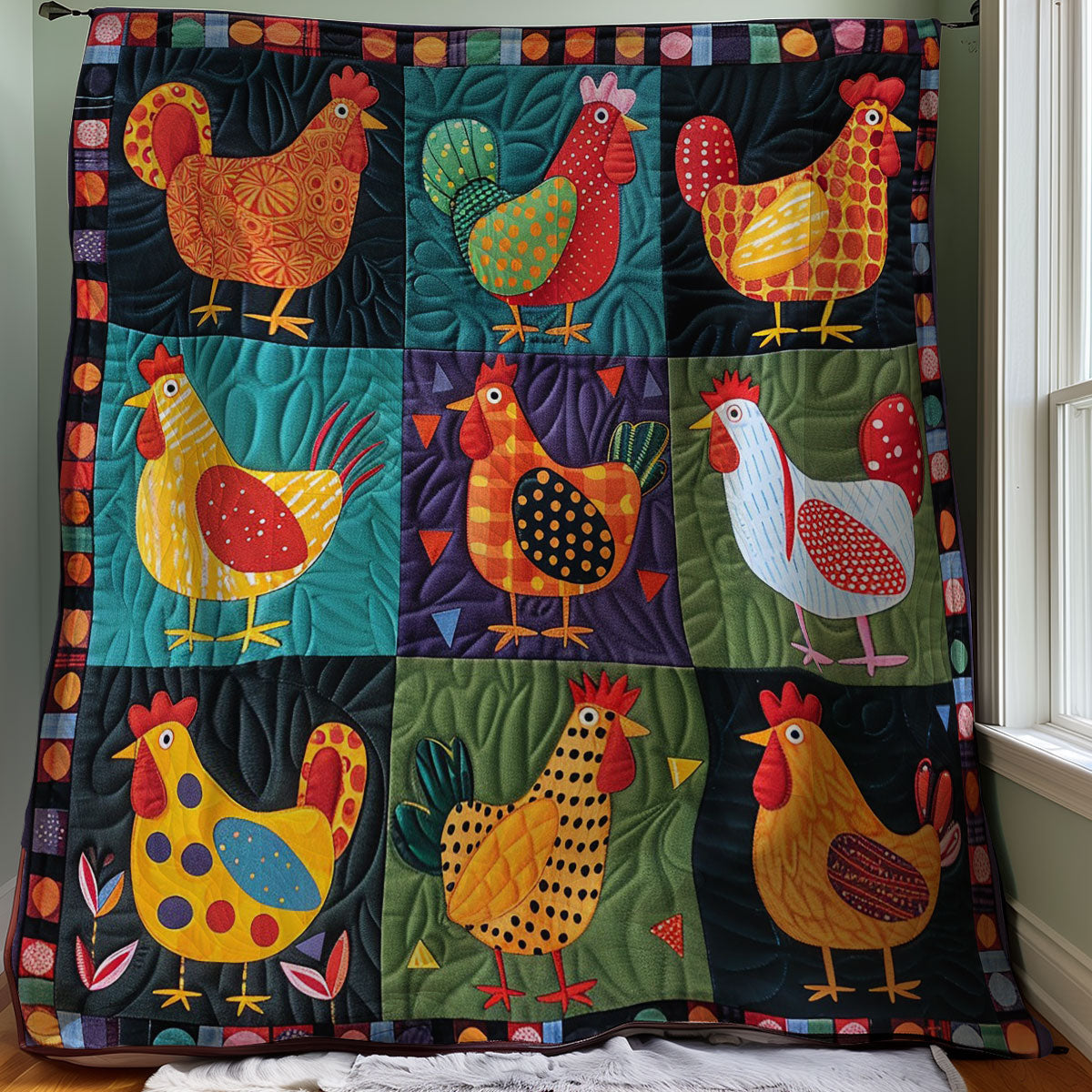 Funny Chicken List WO2007028CL Quilt