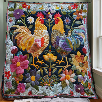 Garden Glow Roosters XR2607020CL Quilt