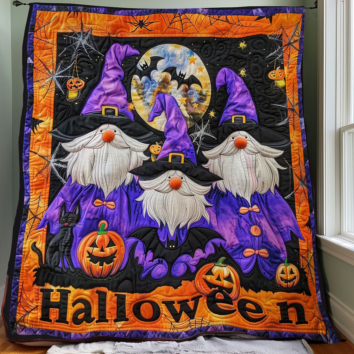 Gnomes Halloween WO0808062CL Quilt