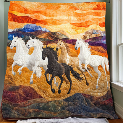 Golden Light Horses XR0808017CL Quilt