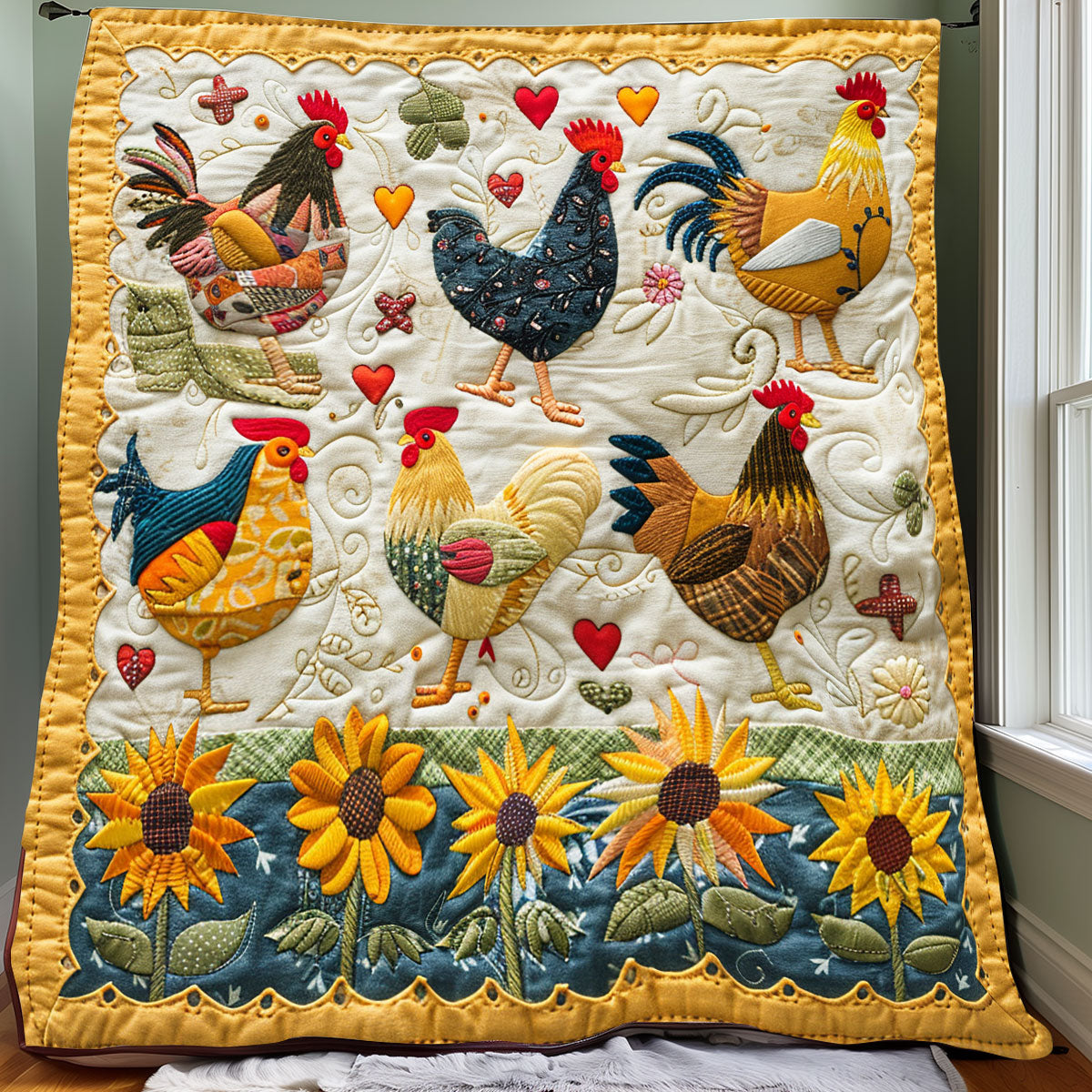 Gorgeous Chicken Sun XR2907020CL Quilt