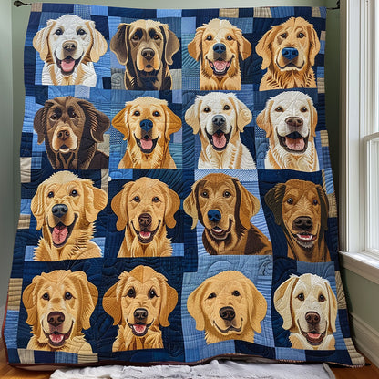 Happy Golden Retriever XR1206006CL Quilt