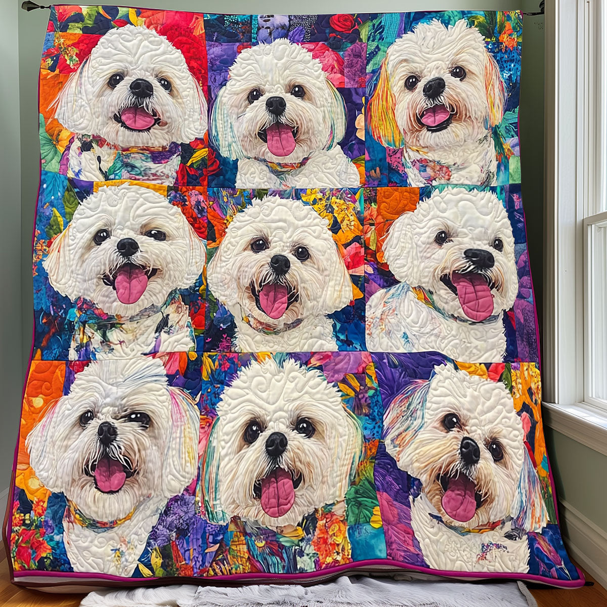 Happy Shih Tzu XR0808008CL Quilt