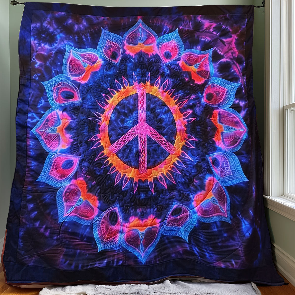 Hippie Peace XR1907015CL Quilt