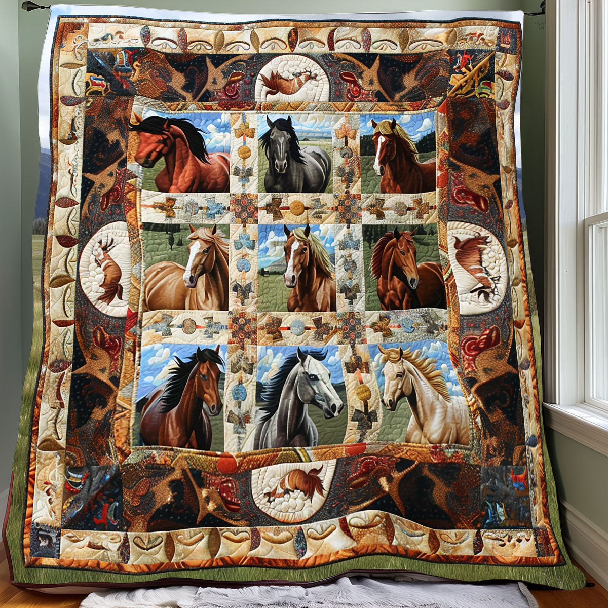 Horses XR0606022CL Quilt