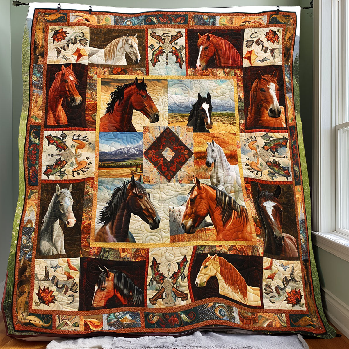 Horses XR0606023CL Quilt