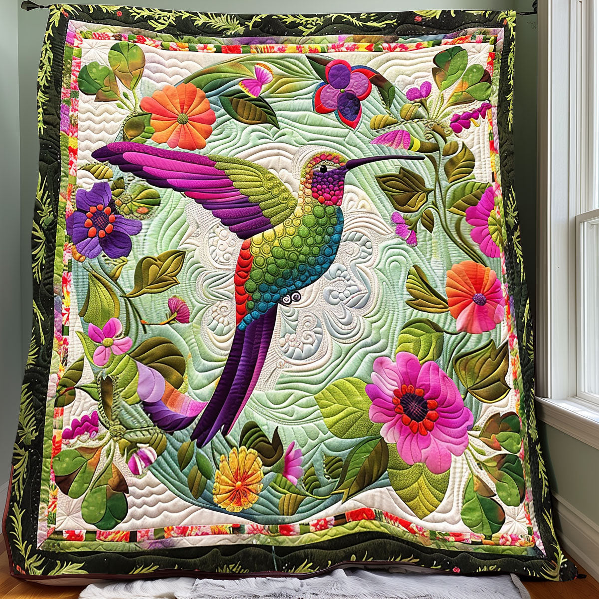 Hummingbirds XR2206002CL Quilt