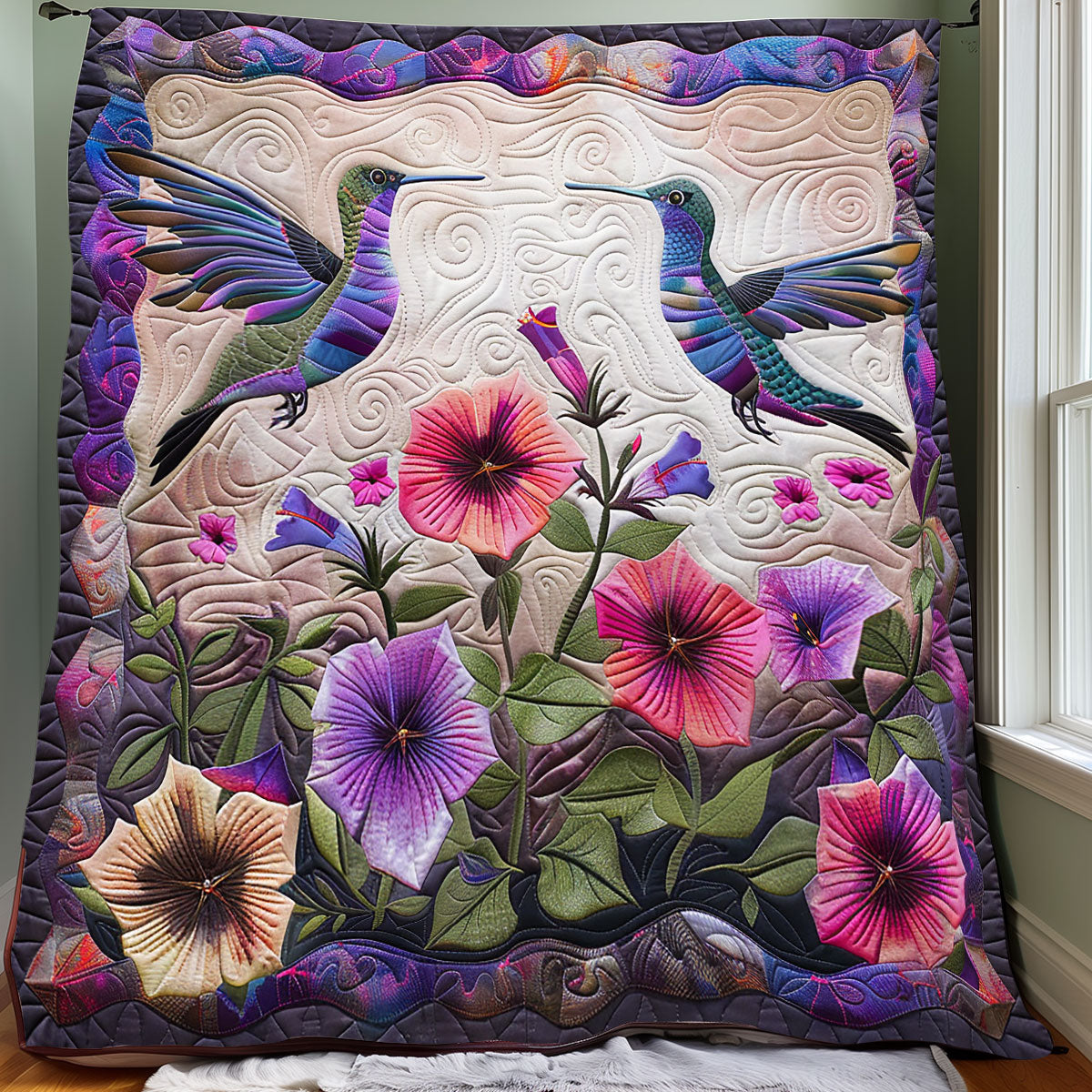 Hummingbirds XR2606010CL Quilt