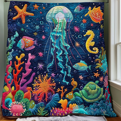 Jellyfish And Ocean Ecosystem WO100808CL Quilt