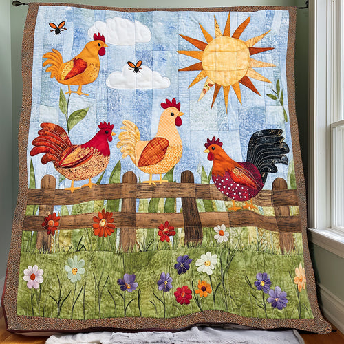 Morning Chickens XR0508038CL Quilt