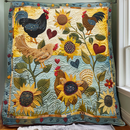 Morning Glory Chickens XR2907014CL Quilt