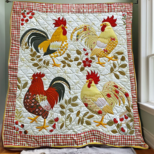 Morning Glory Roosters XR2607001CL Quilt