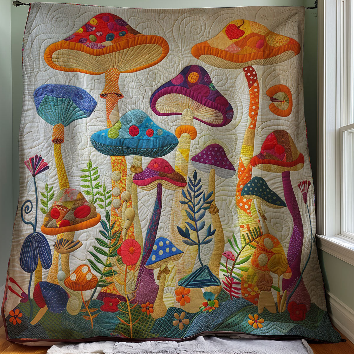 Mushrooms Colorful WO2707020CL Quilt