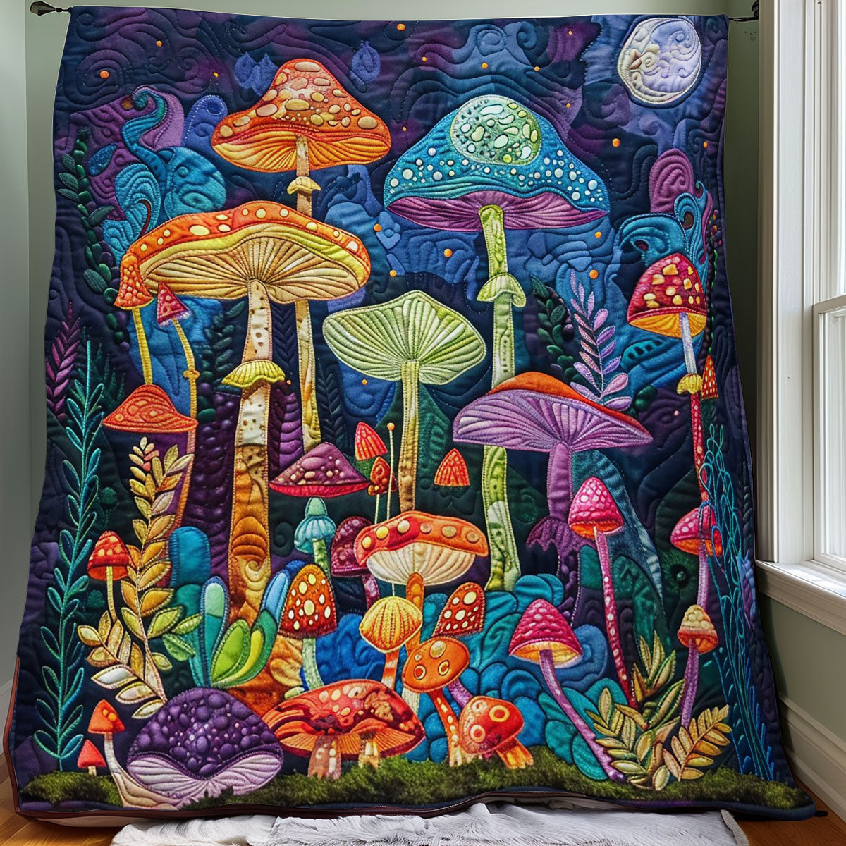 Mushrooms Magic WO0908009CL Quilt