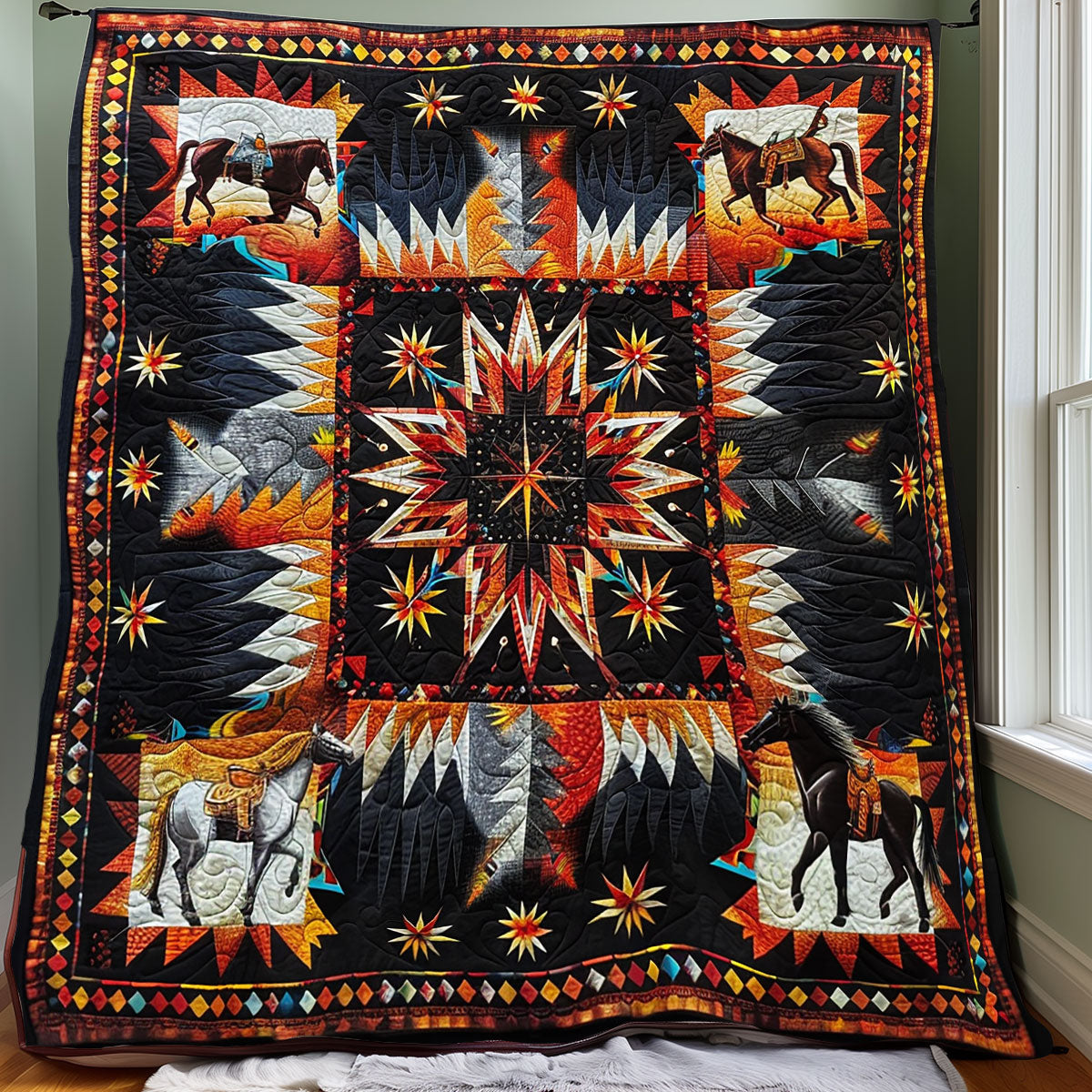 Native American Horse XR1906016CL Quilt