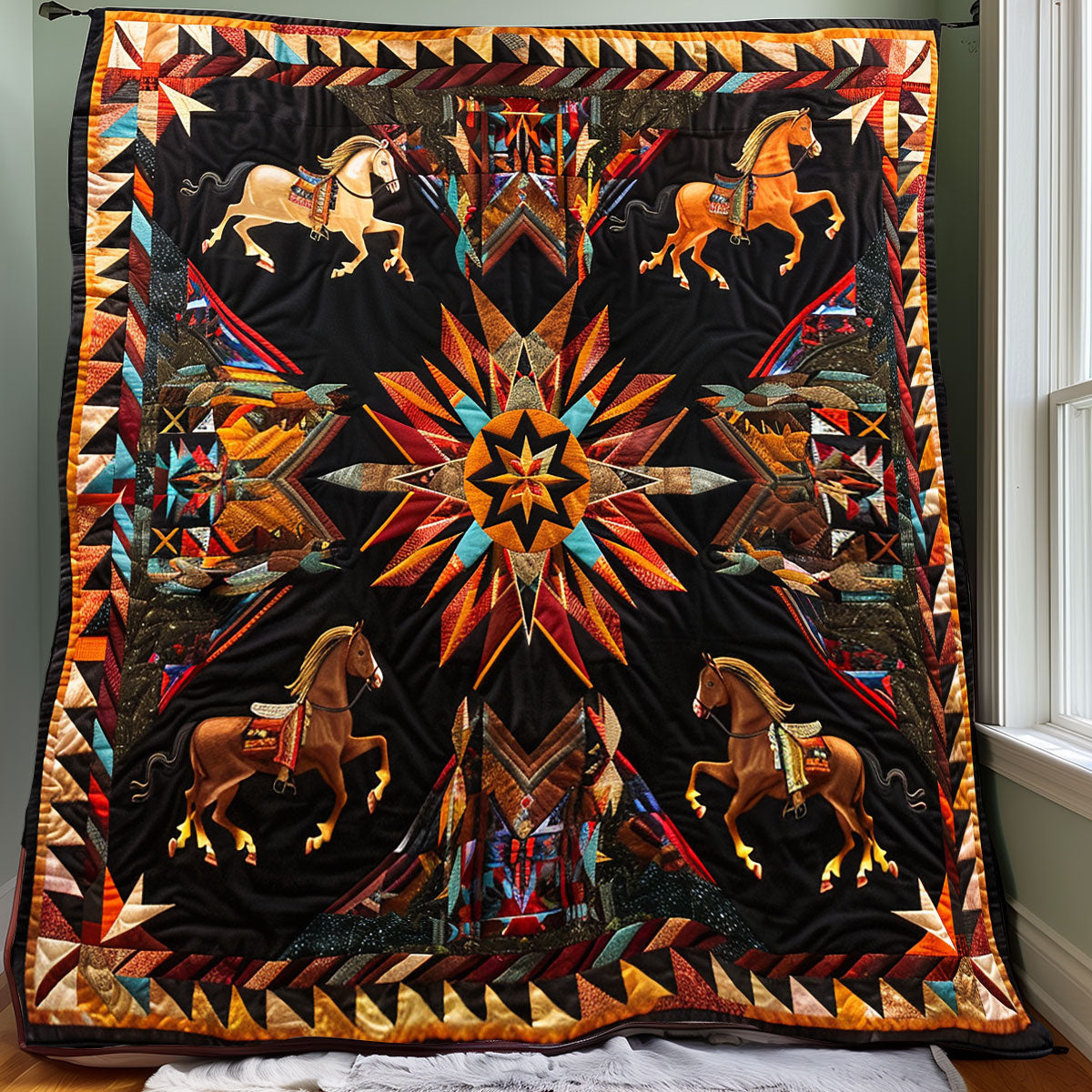 Native American Horse XR1906017CL Quilt