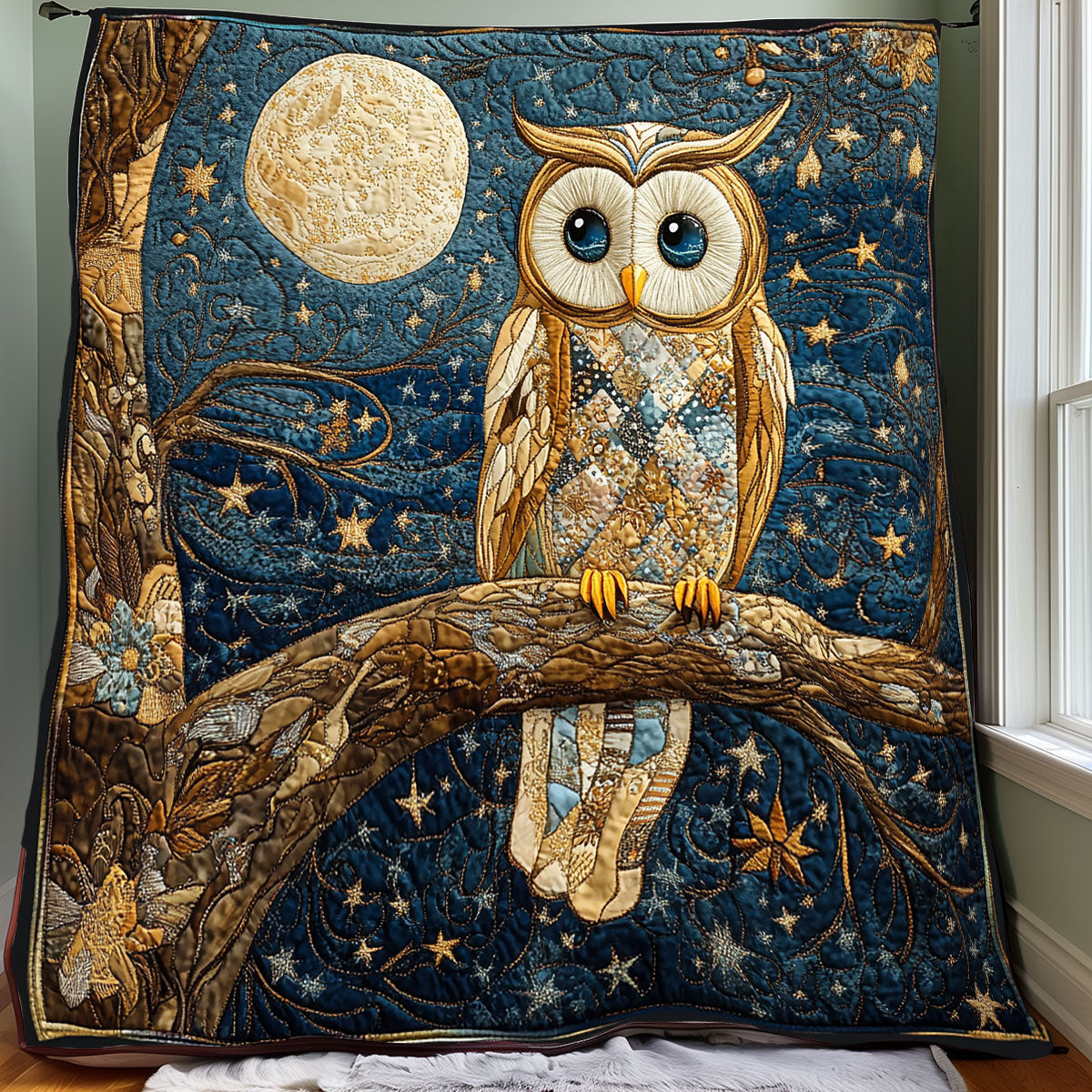 Night Moon Owl XR0508002CL Quilt