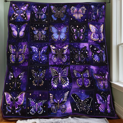 Night Purple Butterflies XR0207001CL Quilt